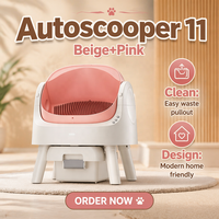 AutoScooper 11 Bac à litière intelligent pour chat avec nettoyage automatique, contrôle des odeurs, nettoyage facile, grande capacité, écologique et mode manuel