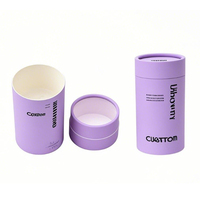 Boîte d'emballage cylindrique en carton recyclable et écologique avec fenêtre pour thé, café, taille et couleur personnalisables, qualité alimentaire, cadeau, artisanat