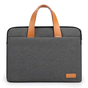 Sac fourre-tout pour ordinateur portable XINGYONZHE en polyester bleu marine, 15,6 pouces, mallette d'affaires imperméable avec poignée orange et étui de protection - Product Image 5
