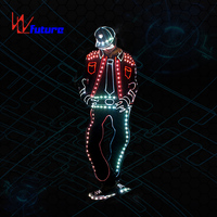 Future Creative LED Tron Dance Costumes, vêtements à lumières LED pour la danse de groupe, robes brillantes dans le noir Led Suit