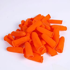 ถุงมือยางนิ่งหนิงสีส้มกันลื่นแบบมีลาย  ทำจากยางธรรมชาติ  แบบใช้แล้วทิ้ง สำหรับงานอุตสาหกรรม - Product Image 1