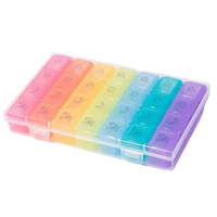 Boîte à pilules hebdomadaire en PP de taille voyage, écologique, 7 compartiments, logo personnalisé, compatible Braille, design moderne