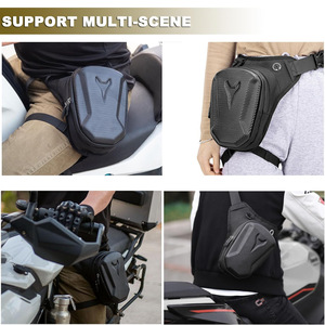 Sac de jambe pour moto, sac banane étanche à bandoulière pour la conduite, sacoche de selle de vélo pour homme avec doublure intérieure YA461 - Product Image 5