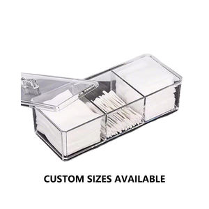 กล่องอะคริลิคใสสำหรับจัดระเบียบของใช้ในห้องน้ำ พร้อมช่องแบ่ง <span class=keywords><strong>3</strong></span> <span class=keywords><strong>ช่อง</strong></span> ใส่สำลีก้าน ที่เก็บสำลีก้อน กันน้ำ ใช้เป็นชั้นวางของในห้องน้ำได้ - Product Image 1