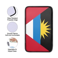 Coussin d'accoudoir de voiture fin imprimé drapeau d'Antigua, housse de protection souple pour console centrale, pour la décoration intérieure du véhicule