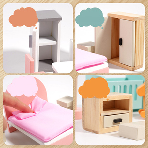 <span class=keywords><strong>Mini</strong></span> ensemble de meubles de simulation de maison de poupée personnalisé, jouets éducatifs d'apprentissage pour enfants, garçons et filles, cadeaux - Product Image 4
