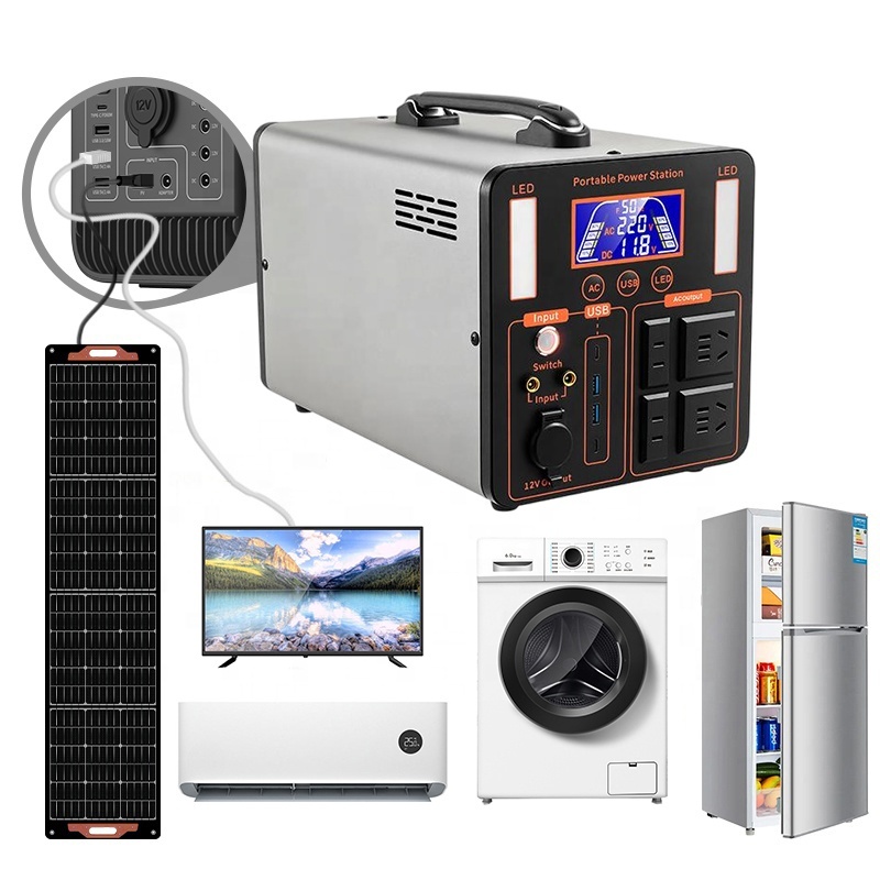 <strong>UPS</strong> Camping Outdoor 110V 220V MPPT Solar Generator <strong>LiFePO4</strong> Lithium Battery 500W/<strong>1500W</strong>/2000W Portable Station <strong>Pure</strong> <strong>Sine</strong> <strong>Wave</strong> Jump