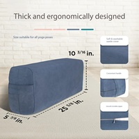 Coussins de yoga écologiques, rectangulaires, en coton et lin, coussins de yoga ronds, coussins de yoga ergonomiques