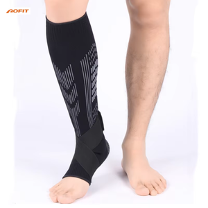 Manguitos de compresión de punto para fútbol con correas, antideslizantes, para espinilleras y tobillos - Product Image 6