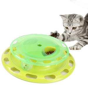Alimentador de mascotas para gatos, cuencos, <span class=keywords><strong>rodillo</strong></span> giratorio, juguetes para gatos con pelota interactiva, divertido ejercicio físico Mental, puzle, juguete para gatitos - Product Image 6
