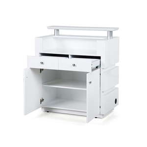 Meuble de salon de beauté professionnel Kangmei, <span class=keywords><strong>comptoir</strong></span> de réception moderne <span class=keywords><strong>et</strong></span> luxueux de petite taille avec éclairage LED - Product Image 6