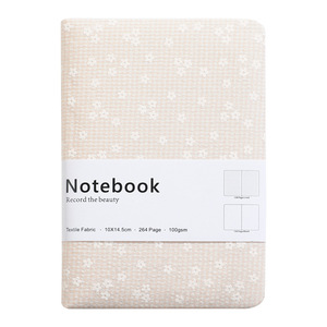 Cuaderno portátil de tela con puntos florales A6, diario/agenda/planeador pequeño en blanco <span class=keywords><strong>y</strong></span> rayado, regalo - Product Image 5