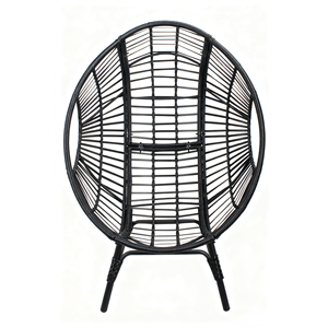 Elegante Silla Colgante Moderna con Respaldo en Arco, Portátil y Cómoda, con Capacidad para 400 lb, Columpio de Patio con Cojín de 8 Pulgadas - Product Image 5