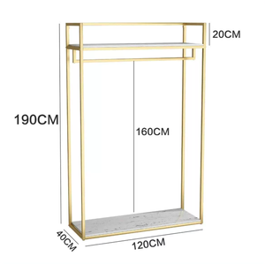 Moderno y Lujoso Exhibidor de Ropa Dorado con Luz LED, Soporte de Exhibición de Prendas para Boutique, Accesorio para Tienda Minorista - Product Image 6