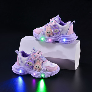 Nuove <span class=keywords><strong>Scarpe</strong></span> Sportive in PU per Bambini e Donne con <span class=keywords><strong>Luci</strong></span> LED, Suola Morbida, Stile Joker, Primavera-Autunno - Product Image 3