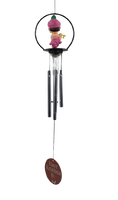 Campana de Viento Krishna Bhakti Bansidhar de 90 mm, Material PVC/ABS, Moderna, Moldeada por Inyección, Decorativa, Colgante, Espiritual