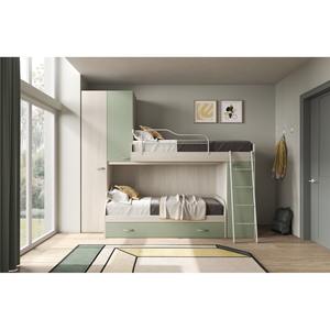 ห้องนอนแบบมีชั้นลอย รุ่น JOY สีเอล์มและสีเขียวเซจ - Product Image 1