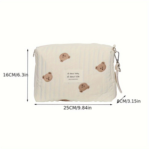 Borsa portaoggetti rettangolare trapuntata in poliestere con ricamo a fantasia animale, grande capacità, portatile, per <span class=keywords><strong>passeggino</strong></span>, per la mamma, uso quotidiano - Product Image 3