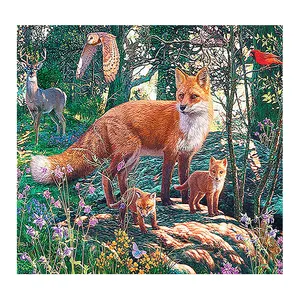 Full Square/Round Diamond Painting Fox Diamond Embroidery Animal Picture 5D DIY Mosaic Resin Drill Home Decoration Holiday Gift