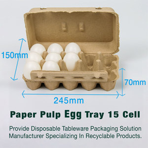 Tùy chỉnh công suất 15 tế bào bao bì trứng Khay giấy - Product Image 3