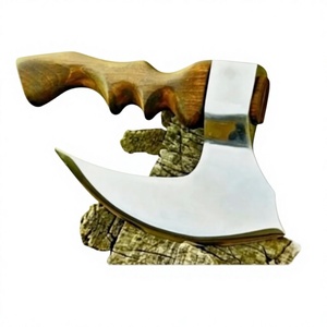 Hache de Bûcheron Industrielle Faite à la Main en Acier Damas à Haute Teneur en Carbone, Manche en Bois Écologique, Outil de Cuisine de Haute Qualité - Product Image 1