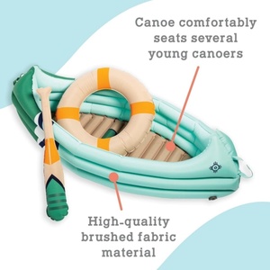 Jouet de camping gonflable en PVC avec pagaie, jeu de rôle imaginatif en intérieur pour enfants de 3 ans et plus, jouet éducatif préscolaire avec pompe - Product Image 5