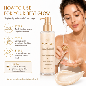 Loción <span class=keywords><strong>Corporal</strong></span> Iluminadora con Niacinamida, NAG y Ceramida, Hidratante, con Brillo, Aceite <span class=keywords><strong>Corporal</strong></span> Aclarante - Product Image 6