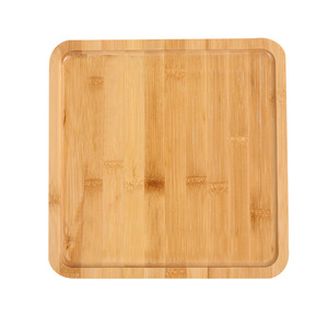 Plateaux de service en bambou rectangulaires et ronds, assiettes en bois naturel pour la cuisine et l'hôtellerie, style simple, couleur unie - Product Image 5