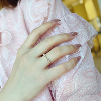 Bague en argent sterling 925 avec opale de feu naturelle, pavé de perles blanches, opale délicate, bijoux de mariage assortis