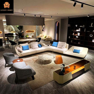 Service gratuit de graphistes Meubles de luxe personnalisés avec logo professionnel Canapé de salon complet Ensemble de dîner Ensemble de canapés Villa Ensemble de canapés en bois - Product Image 1