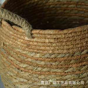 <b>Wicker</b> <b>Laundry</b> <b>Baskets</b> Round Linen Eco-Friendly Storage Organizer For Home Use - Product Image 4