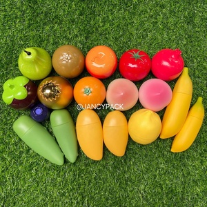 JANCY PACK 30 Gam Chăm Sóc Da Trái Cây Chanh Đào Hình Dạng Mắt Rỗng Mặt Kem Cơ Thể Container Jar Pot Lip Balm Container - Product Image 1