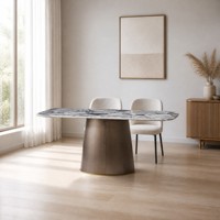 Table à manger rectangulaire de luxe moderne de style mid-century pour la maison