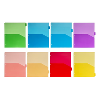 Protège-documents multicolores en PP transparent à double pochette pour carnet à feuilles mobiles, inserts de protection de papier A4 pour classeur à anneaux