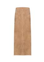 Rok Wanita High Waist Vintage Model Lurus Kulit Asli Panjang Lantai Kasual Anti Kusut Bernapas Lembut Buatan Tangan Motif Batik