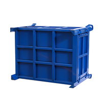 Cage de stockage en acier empilable revêtue galvanisée boîte métallique pour stockage et protection logistique en entrepôt