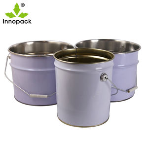 Promotion 20L seau en métal personnalisé imprimé fer blanc avec couvercle et poignée matériau respectueux de l'environnement - Product Image 5