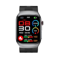 Reloj Inteligente S100 con Monitor de Presión Arterial, ECG y SpO2, Pantalla AMOLED de 2.06 Pulgadas, Llamadas por Bluetooth, Más de 10 Modos Deportivos, Resistente al Agua, Monitor de Actividad Física