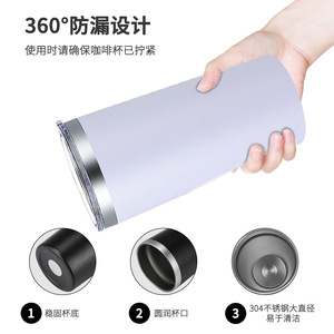 Qianchuan Stainless Steel Tumbler 22oz Insulated Travel Coffee Cup Slim Straight Body Custom Color Portable - Product Image 3