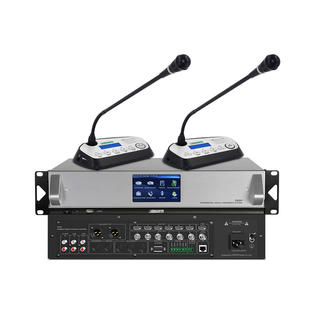 DSPPA D6201 128 Conference Mic Connected Voting Recording Video Tracking Simultaneous Digital Conference Microphone System Host