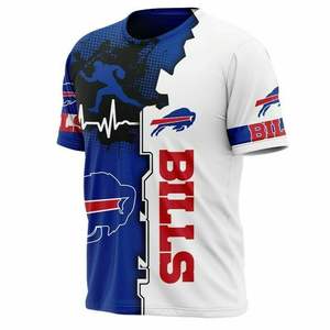 T-shirts de sport pour hommes, confortables, pour toutes les 32 équipes de football américain, t-shirt de l'équipe de football américain Buffalo Bills, pas cher - Product Image 2