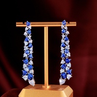 Pendientes de Moda con Detalles de Circonita, Chapados en Hierro, 3m, para Vestimenta Formal de Mujer, Regalo