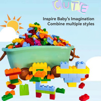 Blocs de construction en plastique ABS en vrac à gros maillons pour enfants, jouets éducatifs amusants et créatifs à assembler soi-même, compatibles LEGO, animaux