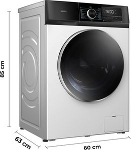 10Kg Front Loading Washing Machine Knob Control Plastic Housing 1950W 1400 RPM High Spin Speed Low Consumption Delay Start Knob - Product Image 1