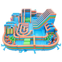 Jeux gonflables de parc d'attractions de terrain de jeu de parc de rebond d'obstacle gonflable commercial pour le terrain de jeu extérieur