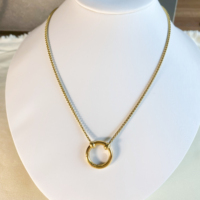 Pendentif personnalisé étanche plaqué or 18 carats, bijoux en acier inoxydable, fermoir mousqueton à pression, chaîne en boîte, collier unisexe