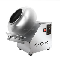 Machine de dragage et de polissage automatique commerciale de petite taille pour l'industrie alimentaire, pour le chocolat, les amandes, les noix et le sucre