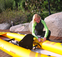 Kayak gonflable de pêche Mako en PVC personnalisé en usine pour une personne seule 390 bateaux portables bateau de pêche 1 pièce bateau à côtes