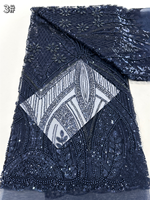 NI.AI nouveau Design Nigeria Tulle Net dentelle perlée séquence maille dentelle tissu pour les femmes robe de mariée matériel