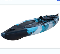 TOLLEE Kayak de pêche en plastique rotomoulé Kuer Kayak's pour utilisation en rivière avec accessoire de pagaie Matériau de coque LLDPE